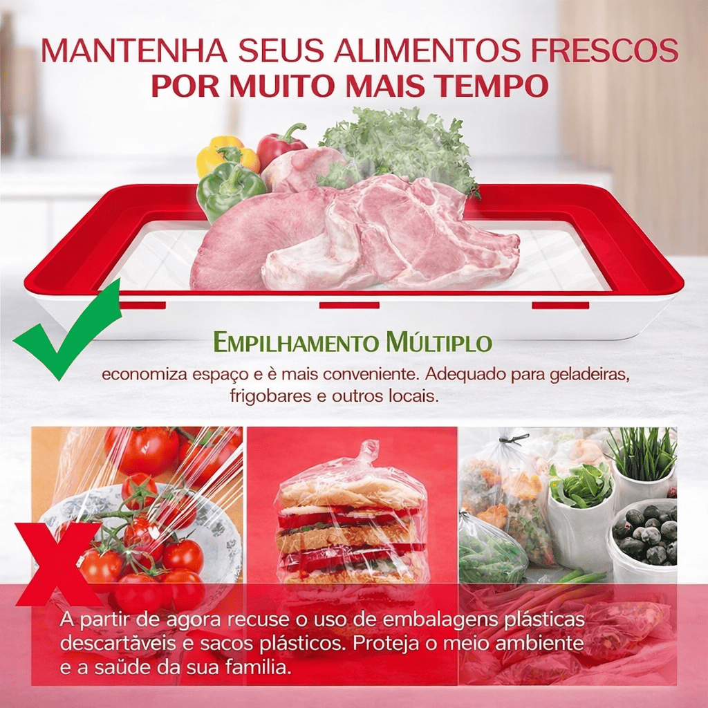 Bandeja de Armazenamento de Alimentos