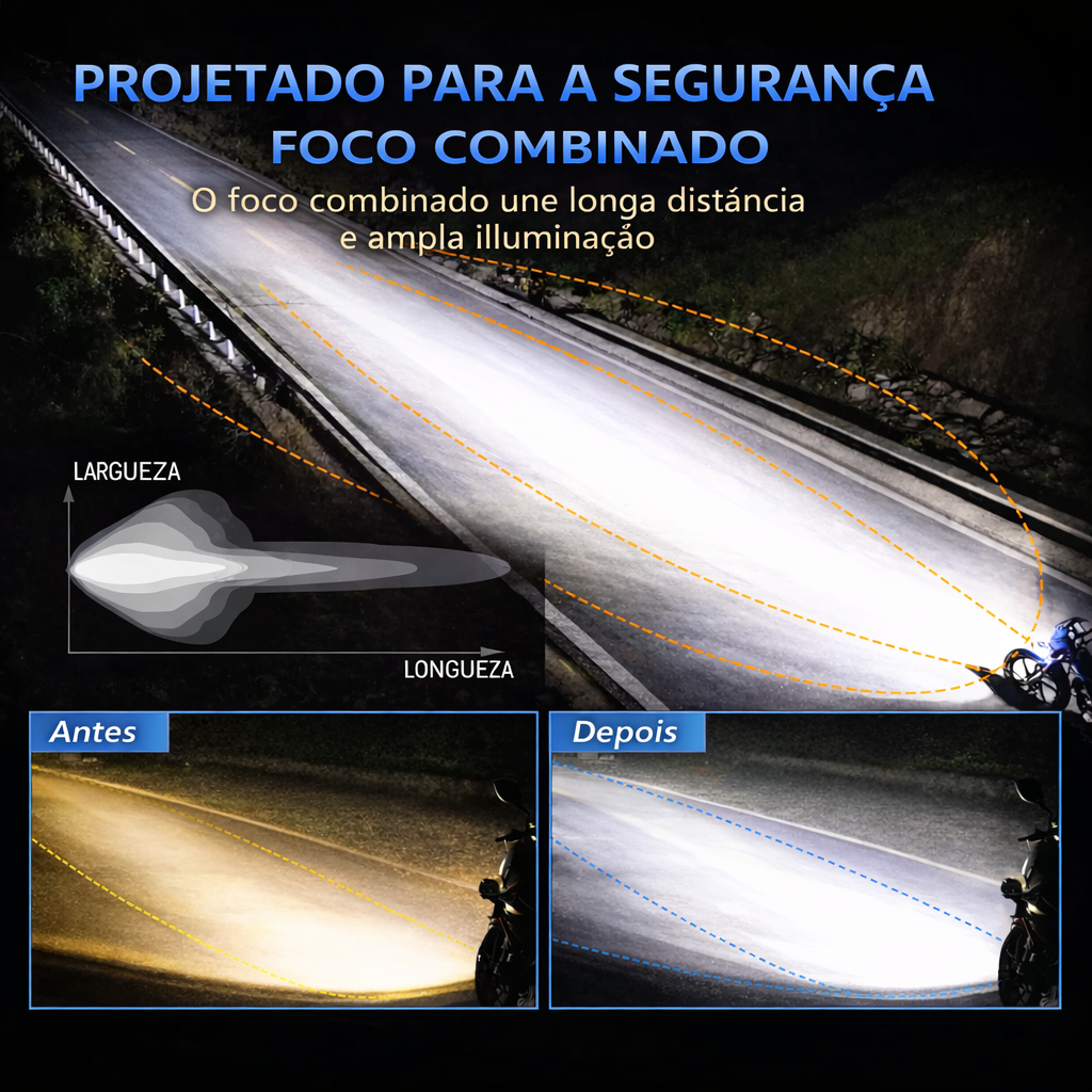 🔥Farol de nevoeiro LED universal