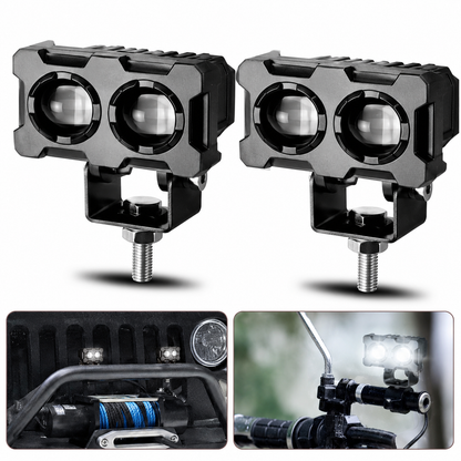 Mini Faróis LED Universais para Moto