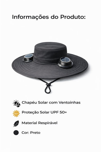 Chapéu Solar com Ventoinha de Arrefecimento