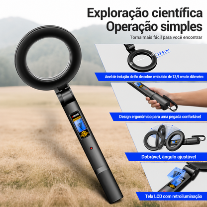 Detetor de Metais Portátil para Procura no Solo