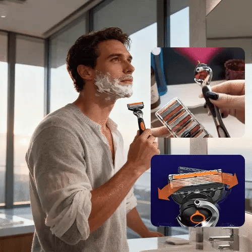 Barbeador 6 Lâminas Premium – Suave Sem Irritação