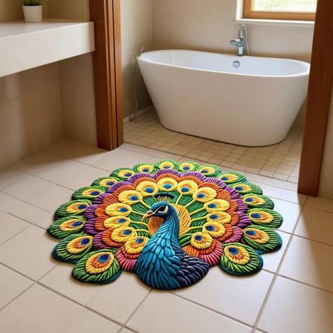 🔥Tapete 3D de pavão