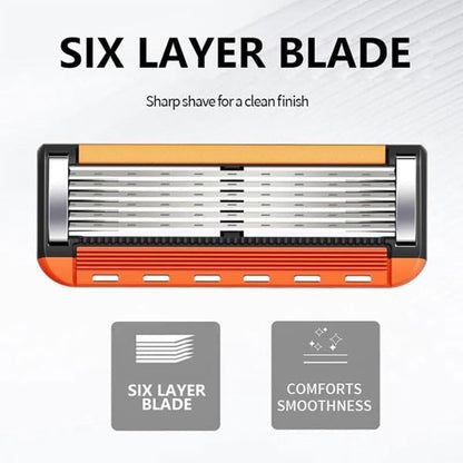 Barbeador 6 Lâminas Premium – Suave Sem Irritação