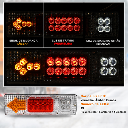 Luz Traseira LED para Triciclo Elétrico 🚛