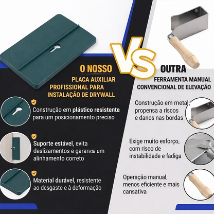 Ferramenta para instalação de placas de gesso