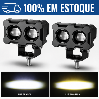 Mini Faróis LED Universais para Moto