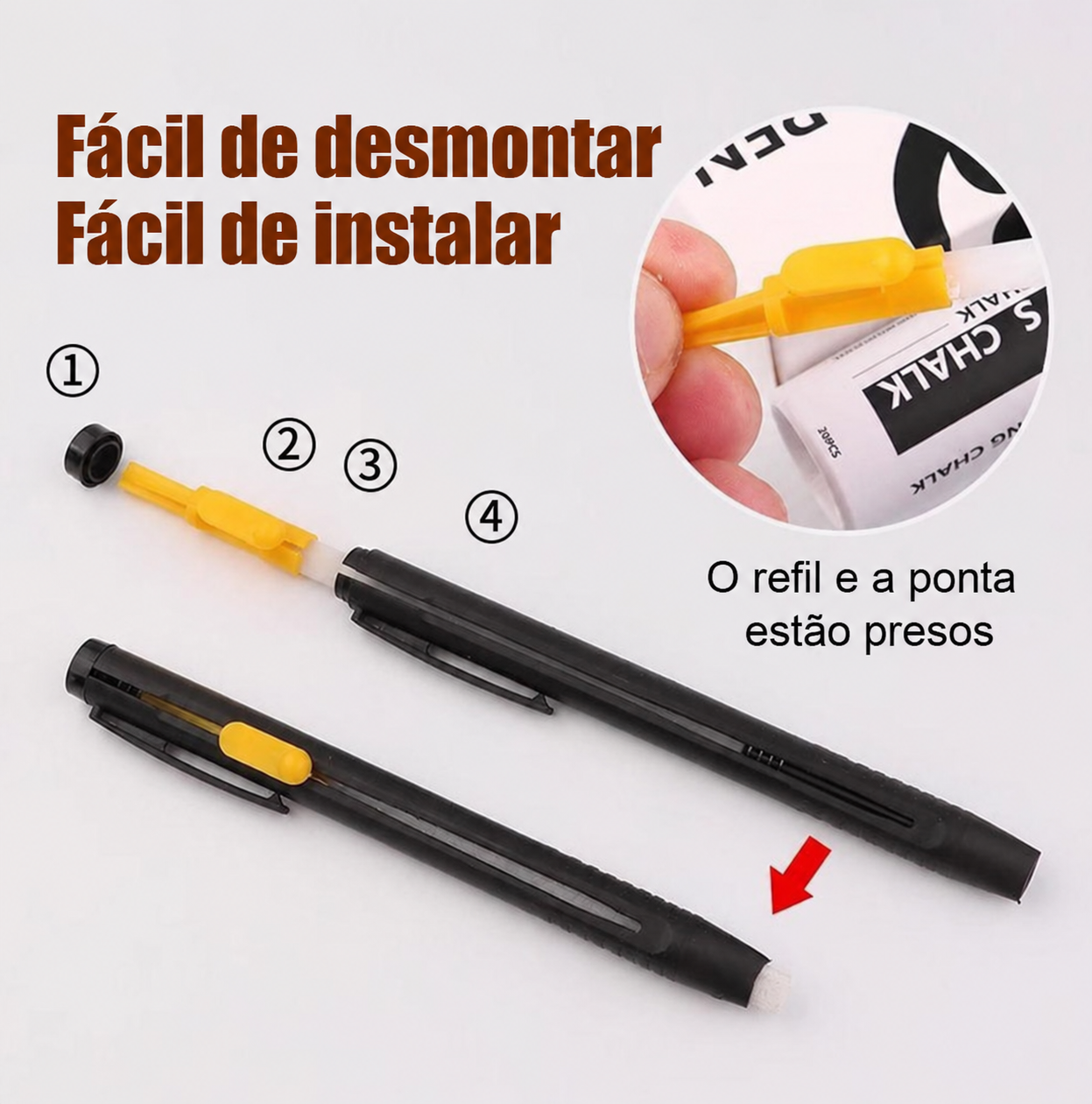Caneta de tecido apagável por calor