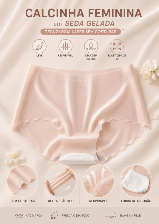 ❄️ Conjunto de 4 cuecas Ice Silk – 4 cores sortidas