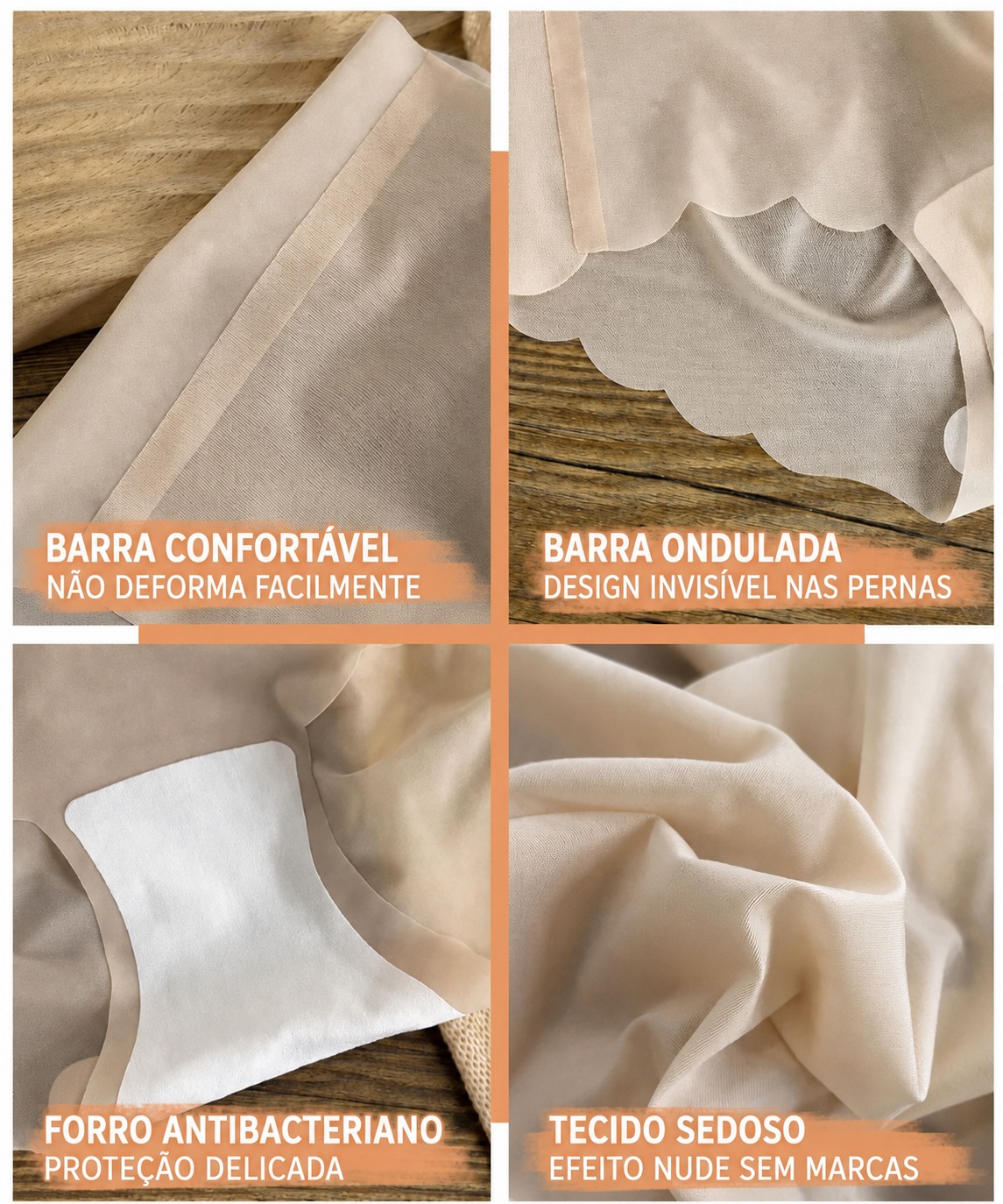 ❄️ Conjunto de 4 cuecas Ice Silk – 4 cores sortidas