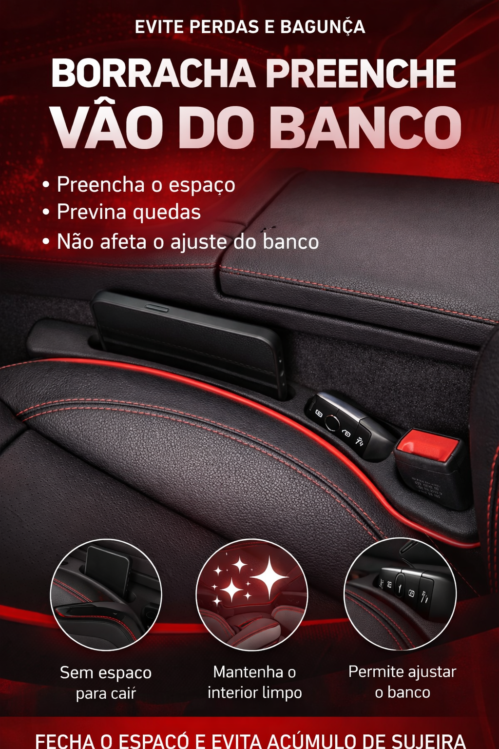 Tampão Anti-Queda para Banco do Carro