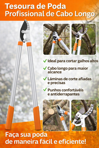 Tesoura de Poda Profissional de Cabo Longo