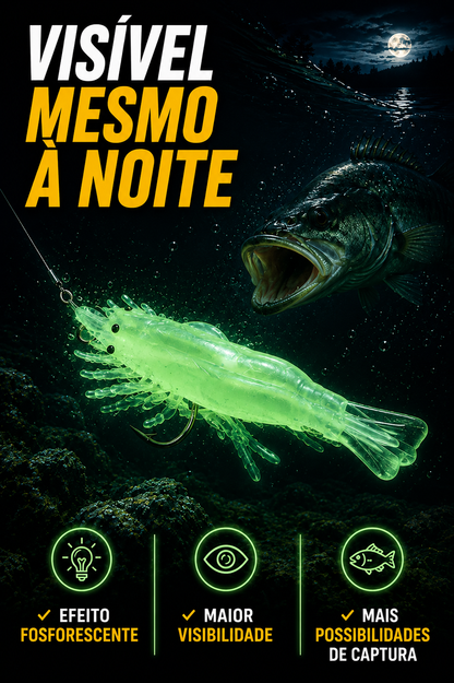 Isca Artificiale Camarão 4cm – Soft Bait Realista 🦐