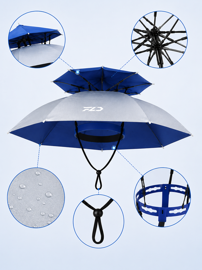 Guarda-Chuva de Cabeça Mãos Livres ☂️