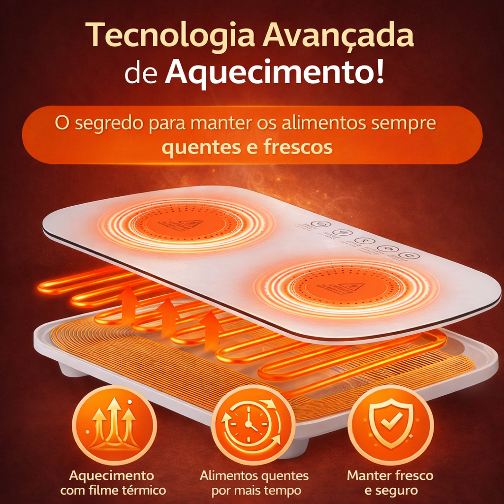 Bandeja Térmica Elétrica para Alimentos