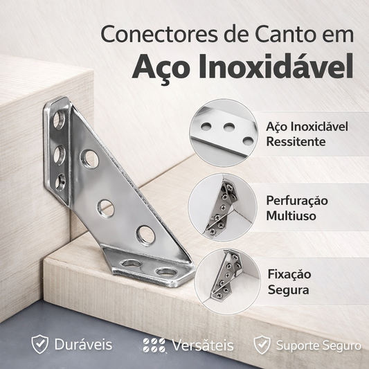 Conectores de Canto em Aço Inoxidável