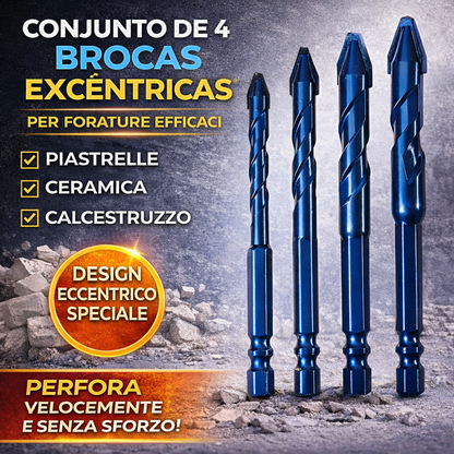Conjunto de 4 Brocas Excêntricas