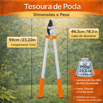Tesoura de Poda Profissional de Cabo Longo