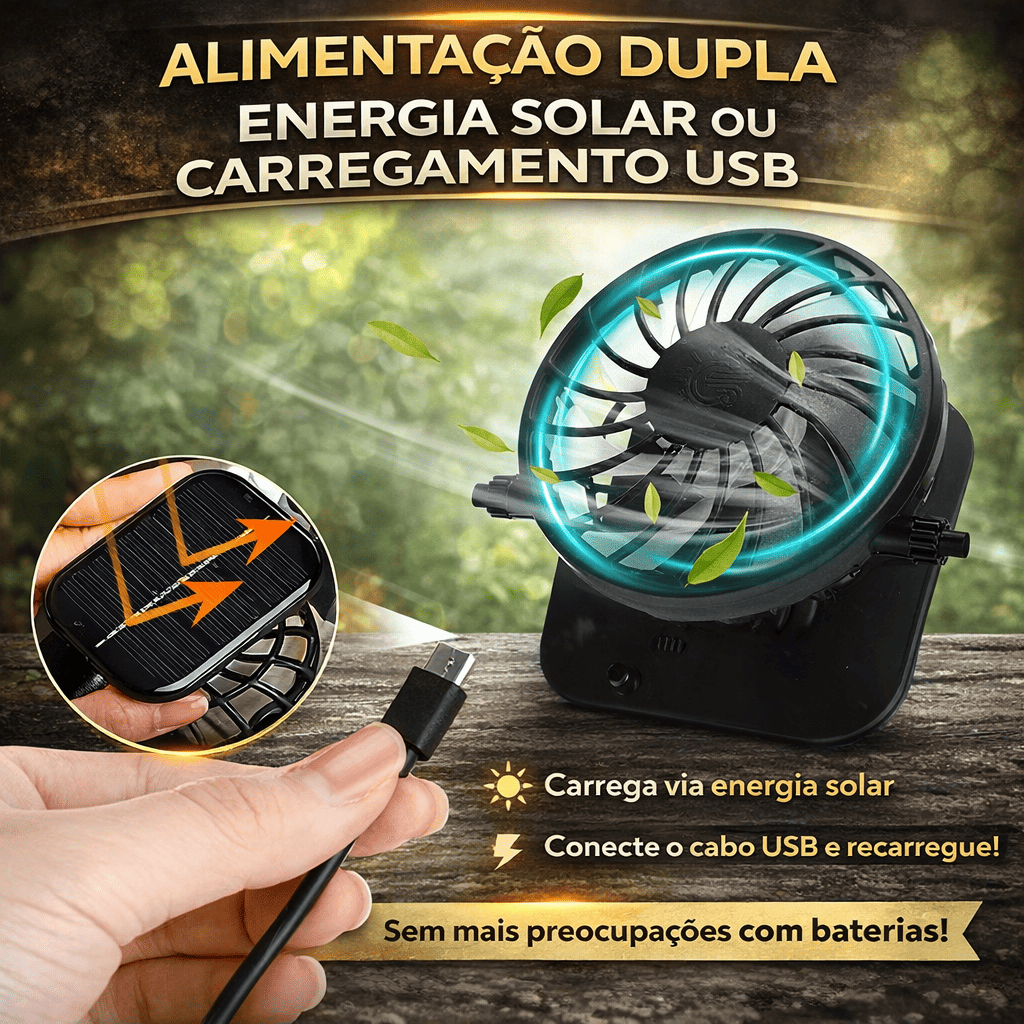 Chapéu com Ventoinha e Proteção Solar