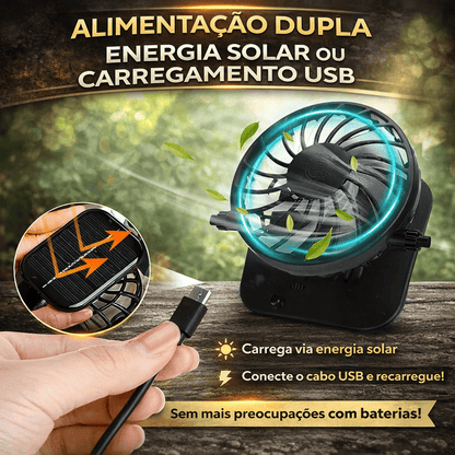 Chapéu com Ventoinha e Proteção Solar