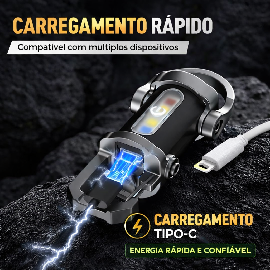 Potente farol LED para moto