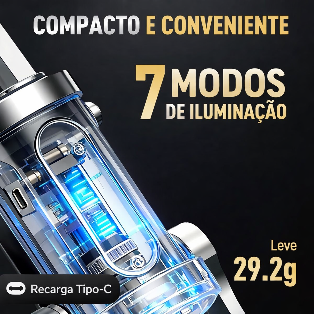 Potente farol LED para moto