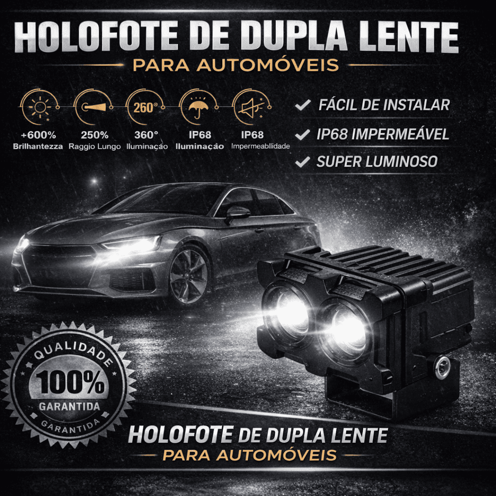 Potente farol LED para moto