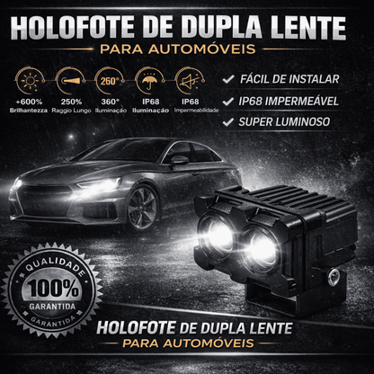 Potente farol LED para moto