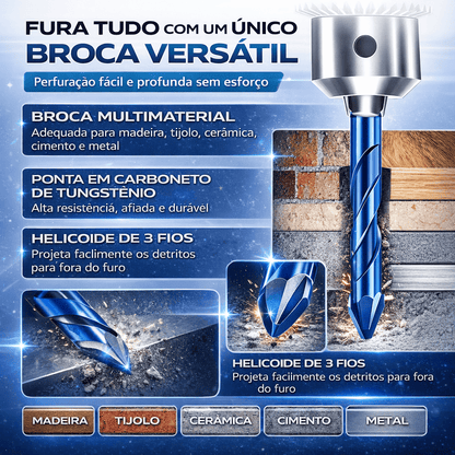 Conjunto de 4 Brocas Multifuncionais