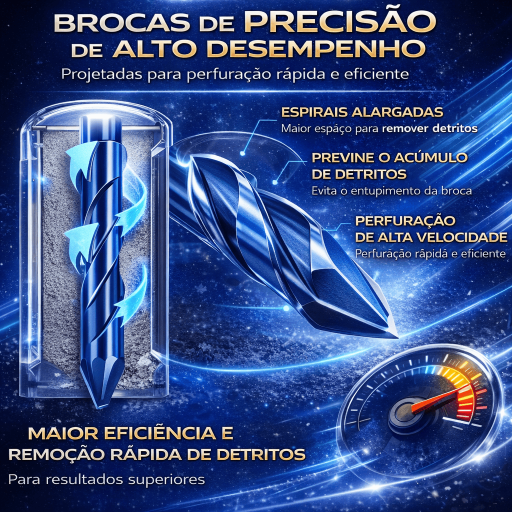 Conjunto de 4 Brocas Multifuncionais