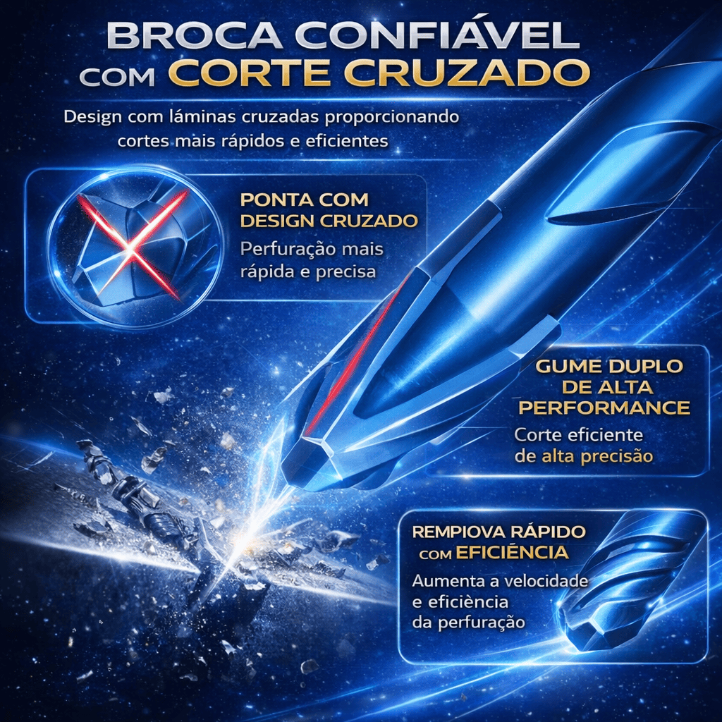 Conjunto de 4 Brocas Multifuncionais
