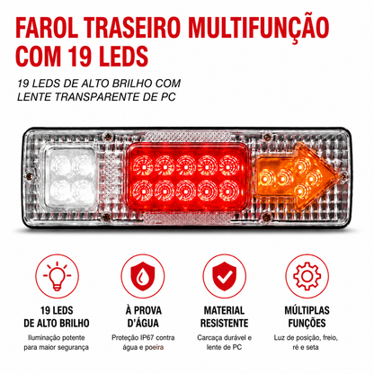 Farolim traseiro LED para camião e reboque