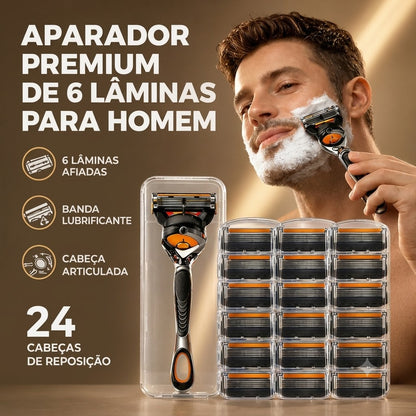Aparador Premium de 6 Lâminas – Suave e sem irritação