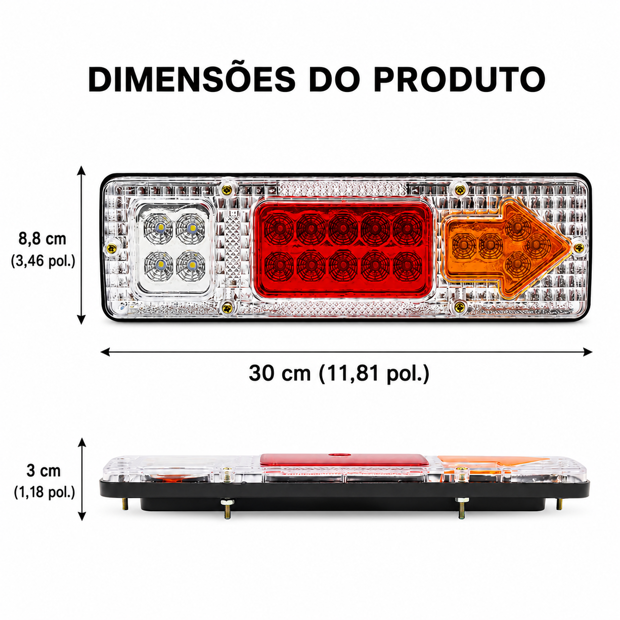 Farolim traseiro LED para camião e reboque