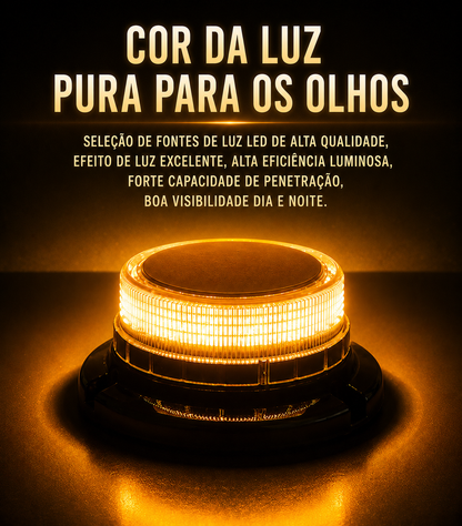 🚨 Luz de Alerta Solar à Prova d'Água com Base Magnética
