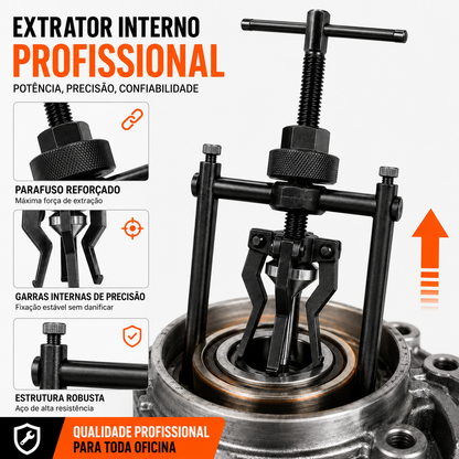 Extrator de rolamentos multiuso de 3 garras