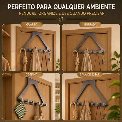 Cabide para Porta sem Furos com Alta Capacidade de Carga