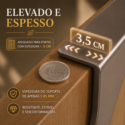 Cabide para Porta sem Furos com Alta Capacidade de Carga