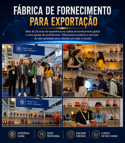 🚨 Luz de Alerta Solar à Prova d'Água com Base Magnética