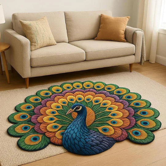 🔥Tapete 3D de pavão