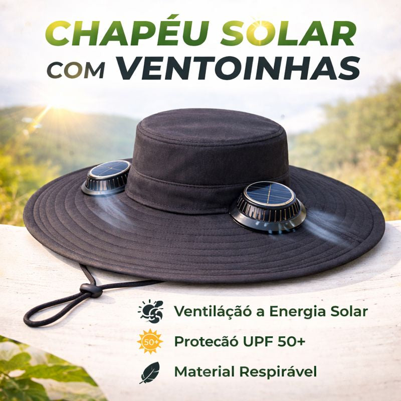 Chapéu Solar com Ventoinha de Arrefecimento