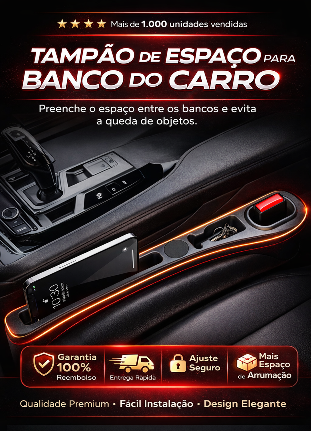 Tampão de Espaço para Banco do Carro