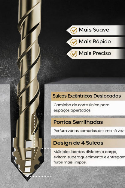 Conjunto de brocas de liga ultra dura