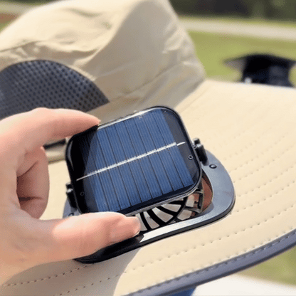 Chapéu com Ventilador Solar à Prova d’Água