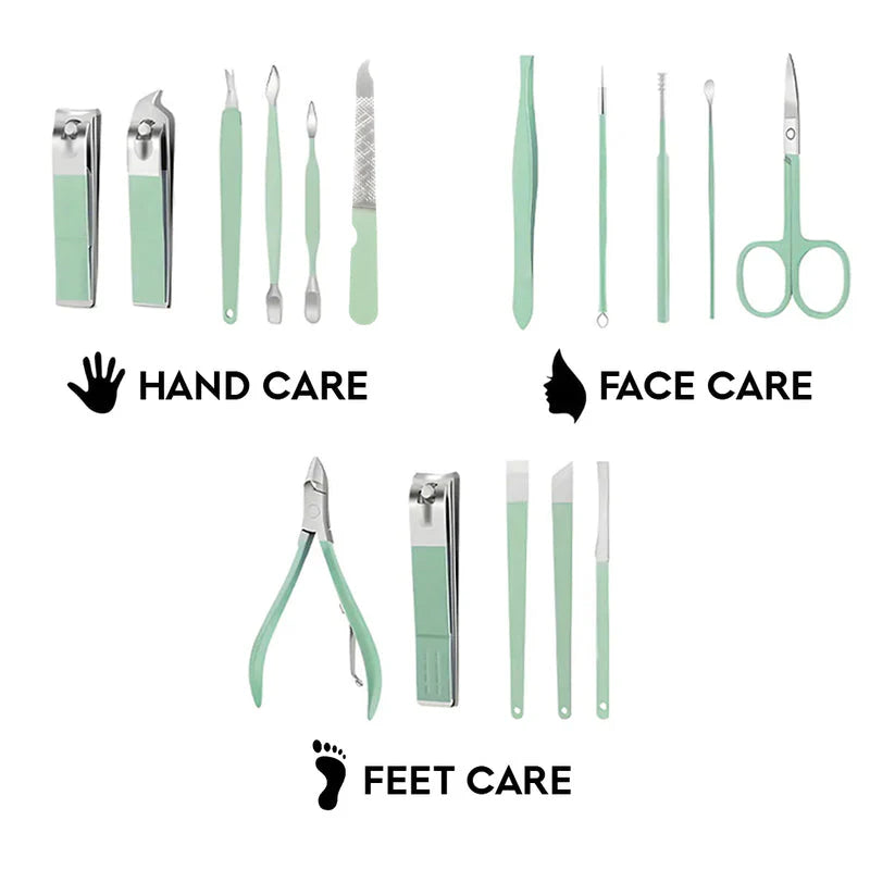 Conjunto requintado de corta-unhas (16 peças)