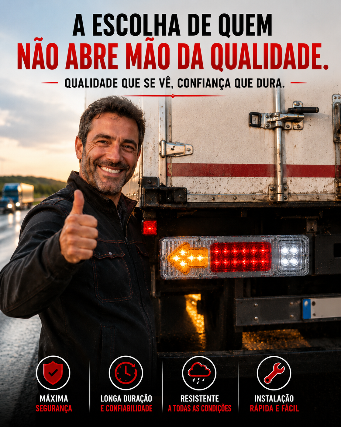 Farolim traseiro LED para camião 🚚