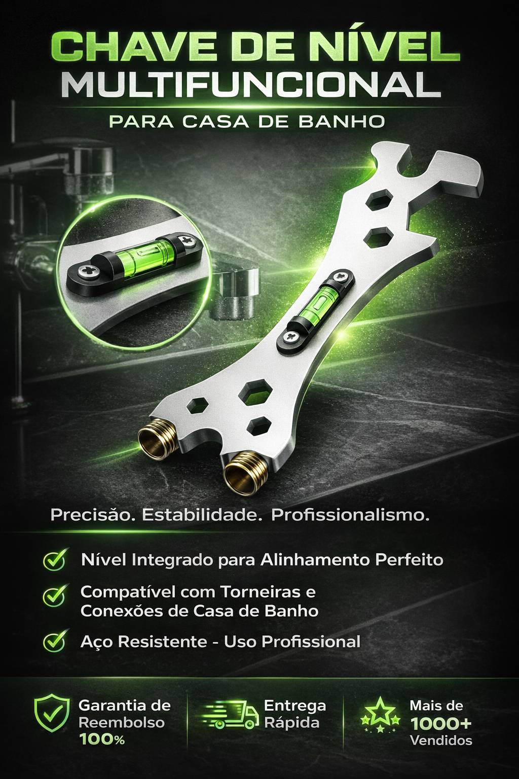 Chave de Nível Multifuncional para Casa de Banho