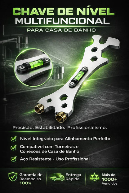 Chave de Nível Multifuncional para Casa de Banho